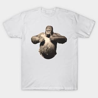 giant gorilla beats its chest T-Shirt